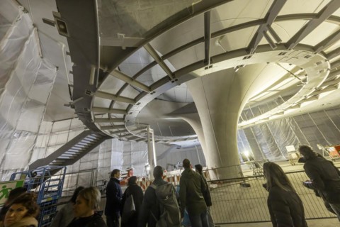 Open construction site days at the new main railway station. 115, 000 visitors visit the
