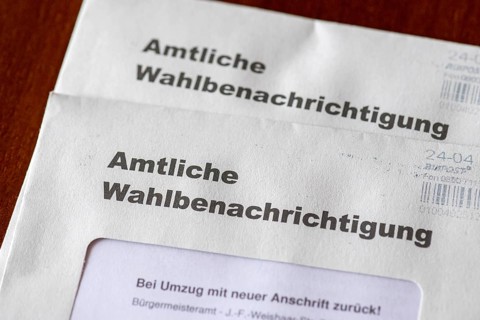 Official election notification, for the European Parliament, the regional assembly, the district