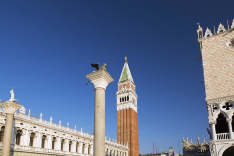 Column of San Teodoro, bronze winged lion column, National Library of St Mark's or Biblioteca