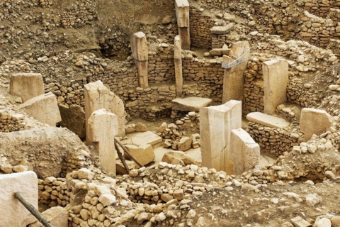 Gobekli Tepe neolithic archaeological site dating from 10 millennium BC, Large circular structures