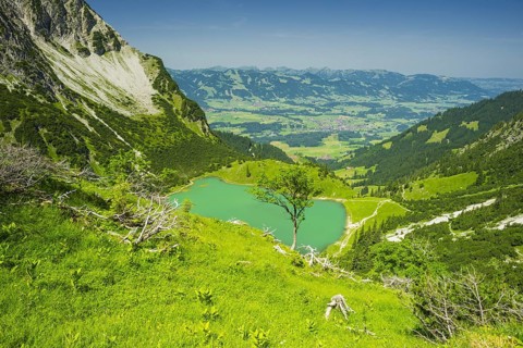 Unterer Gaisalpsee, Allgaeu Alps, Allgaeu, Bavaria, Germany, Europe