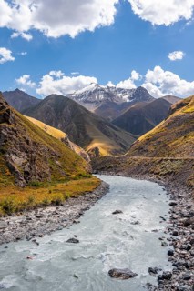 River in the mountains of the Tien Shan, Engilchek Valley, Kyrgyzstan, Issyk Kul, Kyrgyzstan, Asia