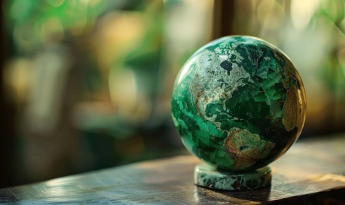 Natural gemstone sphere formed earth globe AI generated