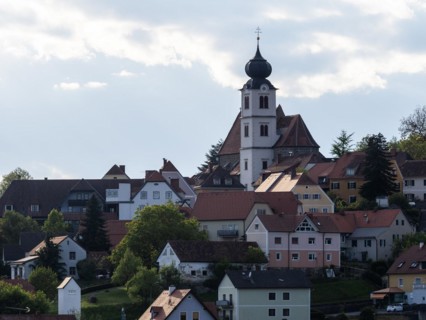 Church tower, Roman Catholic parish church of St Martin, Riegersburg, Styria, Austria, Europe