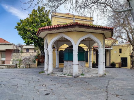 Cleansing fountain of the Ibrahim Pasha Mosque, Rhodes Old Town, Rhodes, Dodecanese archipelago,