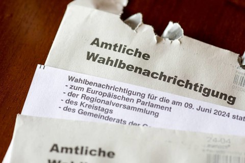 Official election notification, for the European Parliament, the regional assembly, the district