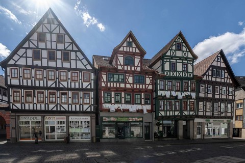 Half-timbered houses, Schmalkalden, Thuringia, Germany, Europe