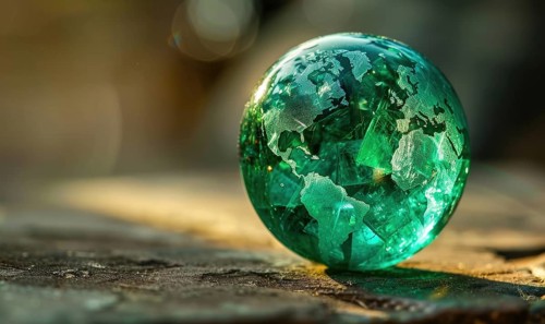 Natural gemstone sphere formed earth globe AI generated