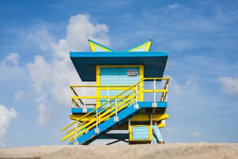 14th Street LifeGuard Tower, Miami Beach, Florida, USA, North America