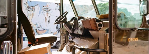 Wynwood Walls Graffiti, UPS delivery truck, Dr Smood, 2230 NW 2nd Ave, WynwoodMiami, Florida, USA,