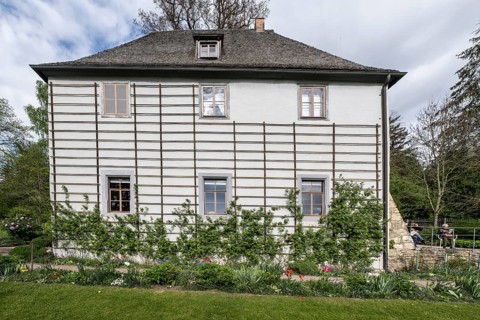 Goethe's garden house in the park on the Ilm, Weimar, Thuringia, Germany, Europe
