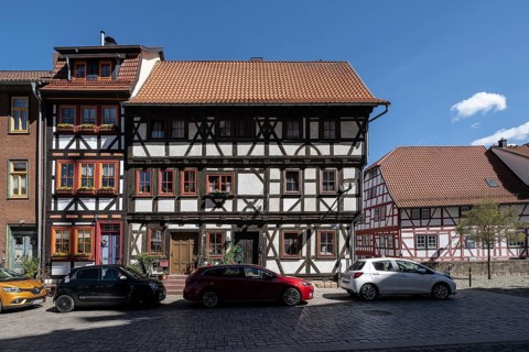 Half-timbered houses, Schmalkalden, Thuringia, Germany, Europe