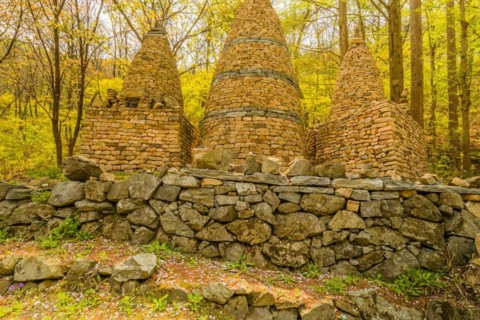 Three stone towers representing symbolic guardians of heaven, earth and humans in South Korea