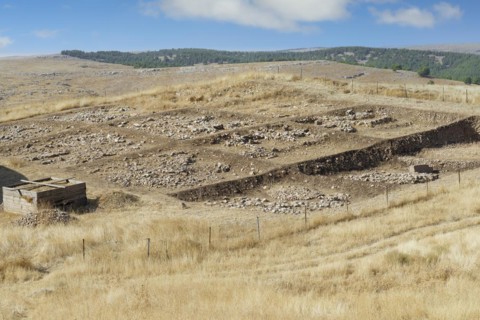 Gobekli Tepe neolithic archaeological site dating from 10 millennium BC, Excavation in progress,