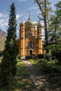 Orthodox church at the historic cemetery, Weimar, Thuringia, Germany, Europe