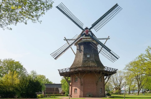 Two-storey gallery hollaender, dating from 1811, open-air museum, Bad Zwischenahn, Ammerland,