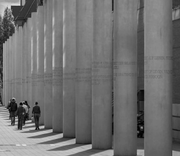 The Street of Human Rights, a memorial in the city centre of Nuremberg, created by the Israeli