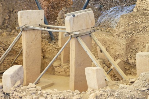 Gobekli Tepe neolithic archaeological site dating from 10 millennium BC, Large circular structures