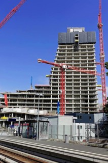 Elbtower, unfinished skyscraper in the east of Hamburg's Hafencity, designed by David Chipperfield,