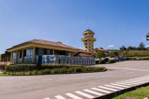 Bento Golcalves, Brasil, April 07, 2017: Luxury Winery, Vineyard of grapes in the Vale dos Vinhedos