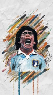 Vibrant illustration of a soccer player celebrating with a dynamic expression, AI generated