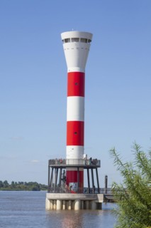 Lighthouse on the Elbe, Blankenese district, Hamburg, Germany, Europe