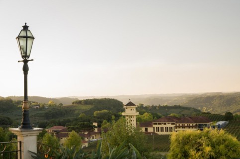 Bento Golcalves, Brasil, April 07, 2021: Luxury Winery, Vineyard of grapes in the Vale dos Vinhedos