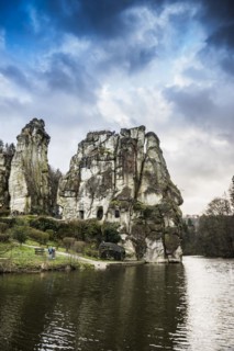 Externsteine, sandstone formation, Teutoburg Forest, Horn-Bad Meinberg, North Rhine-Westphalia,