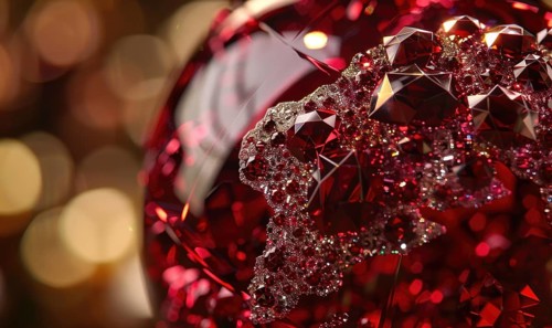 Sphere of garnet gemstone close up AI generated