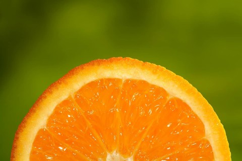 An Orange cut in half