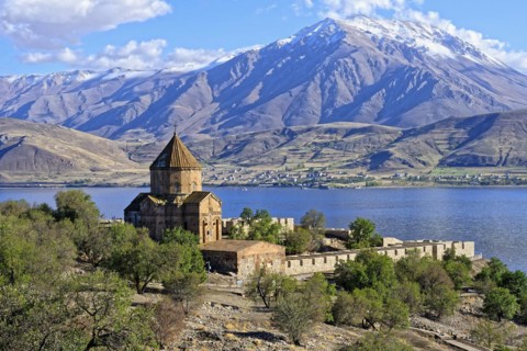 10th century Akdamar Armenian Church of the Holy Cross, Akdamar Island, Turkey, Asia