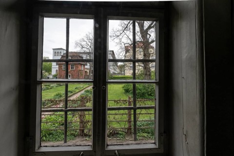 Goethe's house, view of the garden, Weimar, Thuringia, Germany, Europe