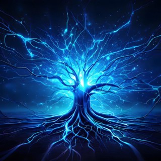 AI generated neuronal network sprawled across the canvas interconnections symbolizing synapses on a