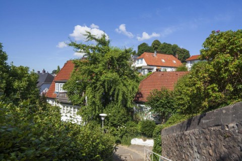 Villas in the Treppenviertel, residential building, Blankenese district, Hamburg, Germany, Europe