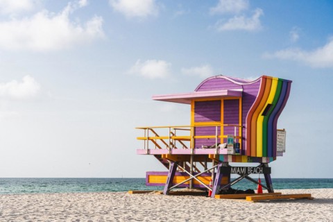 12th Street Lifeguard Tower, Miami Beach, Florida, USA, North America