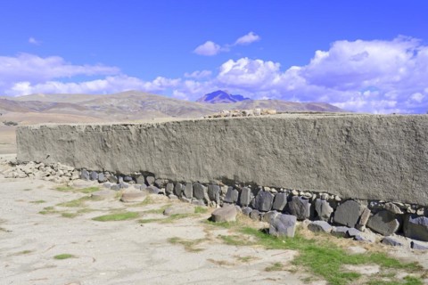 Ruins of the Urartian citadel of Cavustepe, Van, Turkey, Asia