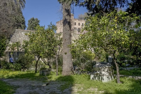 Garden of the Archaeological Museum, former hospital of the Order of St John, 15th century, Old