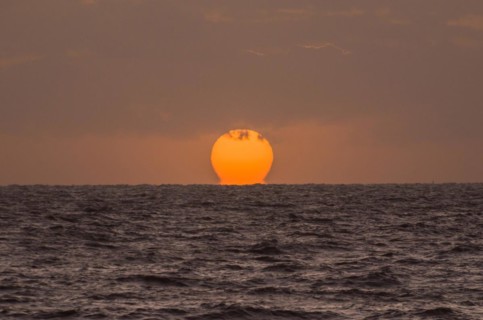 Beautiful sunset at Ramirez beach in Montevideo, Uruguay, South America