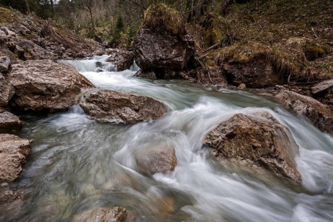 Gemstelbach, Gemsteltal, Mittelberg, Kleinwalsertal, Vorarlberg, Allgaeu Alps, Austria, Europe