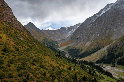 Green Mountain Valley, Chong Kyzyl Suu Valley, Terskey Ala Too, Tien-Shan Mountains, Kyrgyzstan,