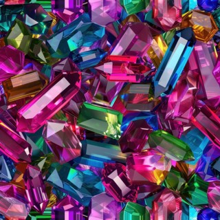 Pattern of dazzling tourmalines on a vibrant background AI generated