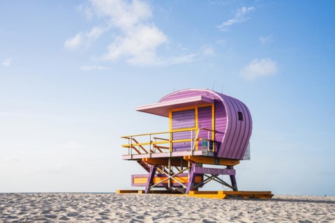 17th Street Lifeguard Tower, Miami Beach, Florida, USA, North America