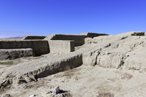 Ruins of the Urartian citadel of Cavustepe, Van, Turkey, Asia