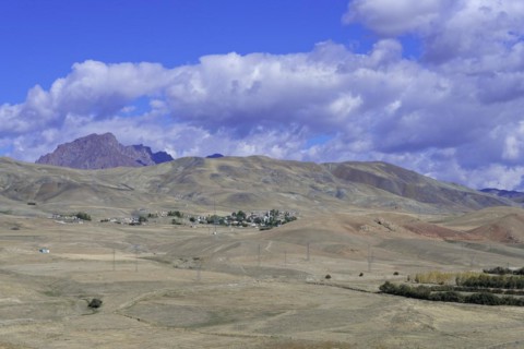 Landscape around the Ruins of the Urartian citadel of Cavustepe, Van, Turkey, Asia