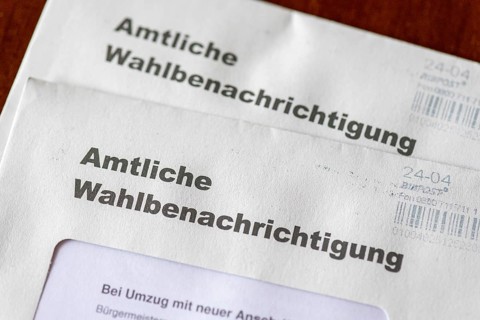 Official election notification, for the European Parliament, the regional assembly, the district