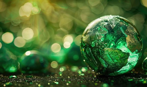 Natural gemstone sphere formed earth globe AI generated