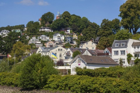 Villas in the Treppenviertel, residential building, Blankenese district, Hamburg, Germany, Europe