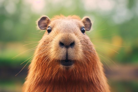 Cute Capybara animal, a cavy rodent. KI generiert, generiert, AI generated