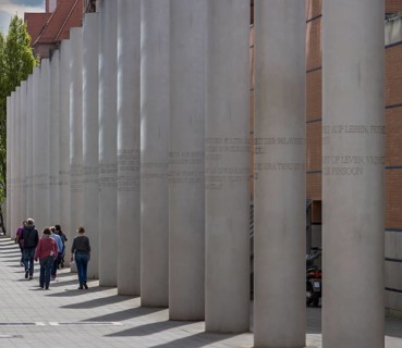 The Street of Human Rights, a memorial in the city centre of Nuremberg, created by the Israeli