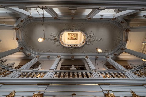 Anna Amalia Library, ceiling painting, Weimar, Thuringia, Germany, Europe